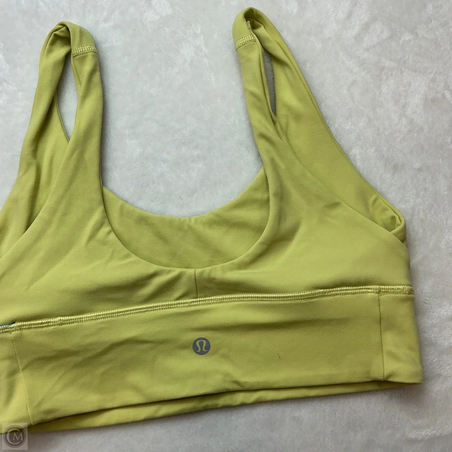 Athletic Bra By Lululemon In Yellow, Size: 6
