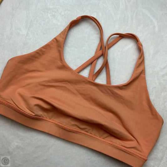 Athletic Bra By Lululemon In Orange, Size: 14