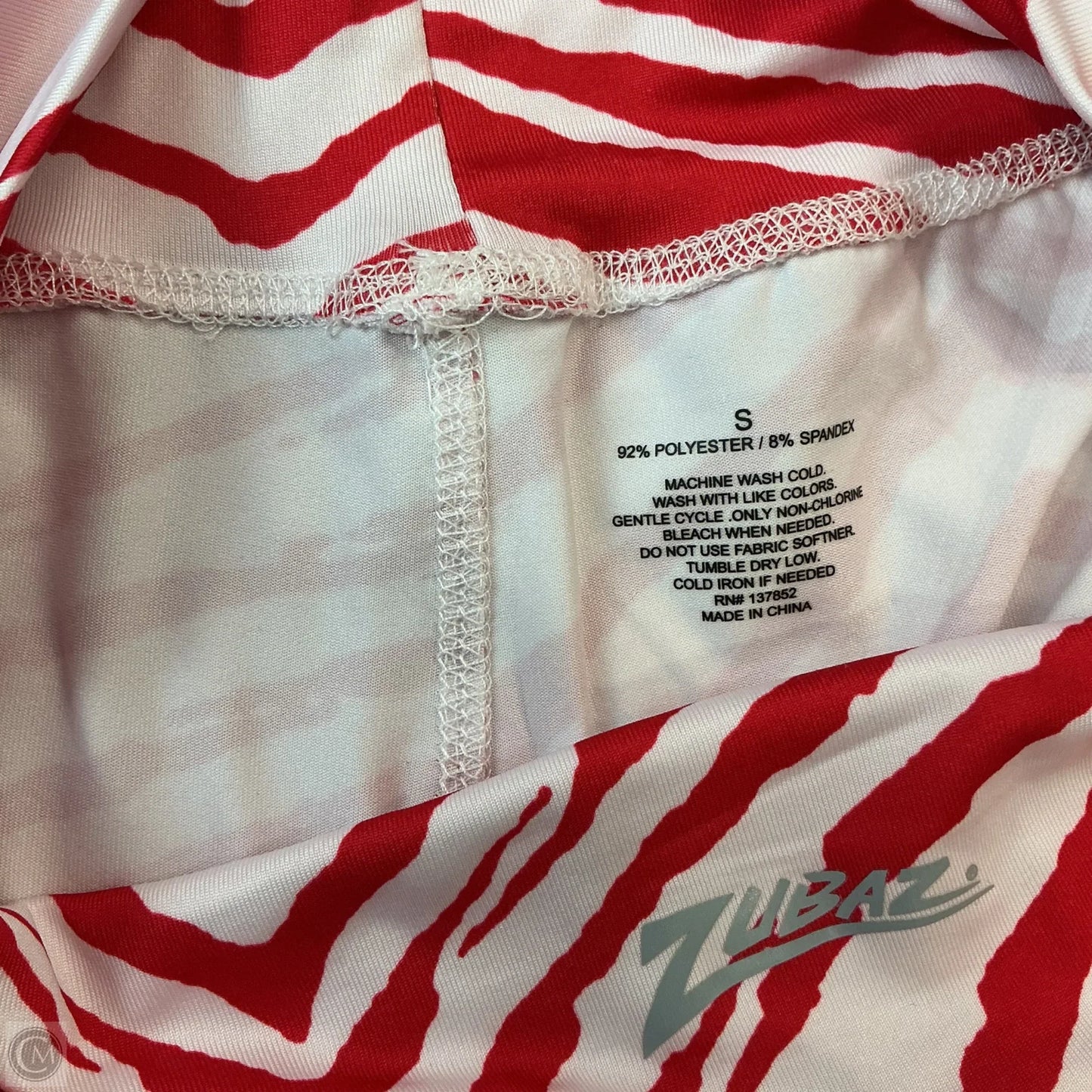 Athletic Leggings By Clothes Mentor In Red & White, Size: S
