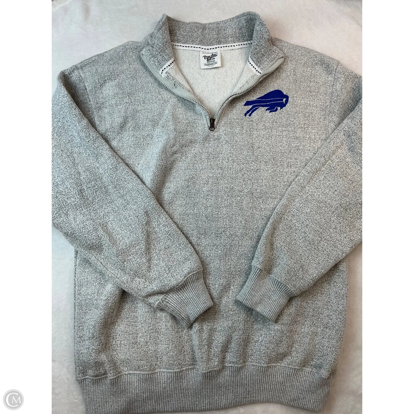 Sweatshirt Collar By Clothes Mentor In Grey, Size: M