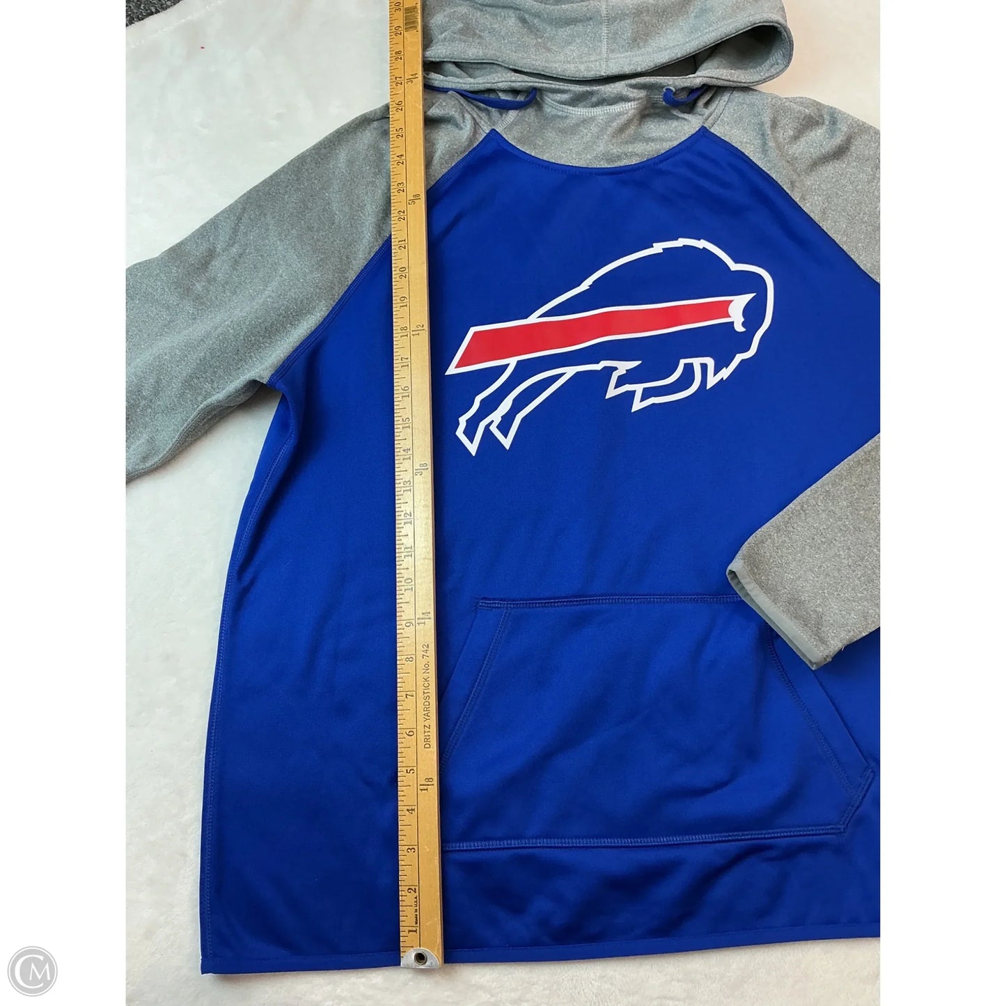 Sweatshirt Hoodie By Nfl In Blue & Grey, Size: Xl