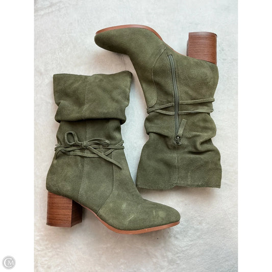 Boots Ankle Heels By Clothes Mentor In Green, Size: 7