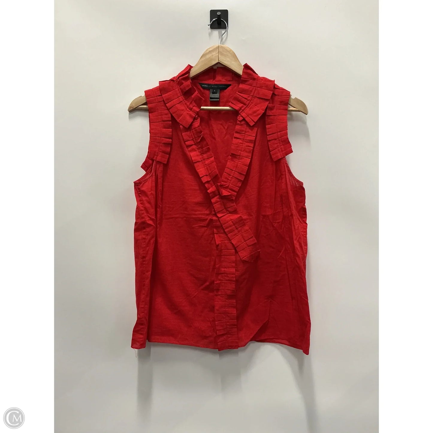 Top Sleeveless Designer By Marc By Marc Jacobs In Red, Size: L
