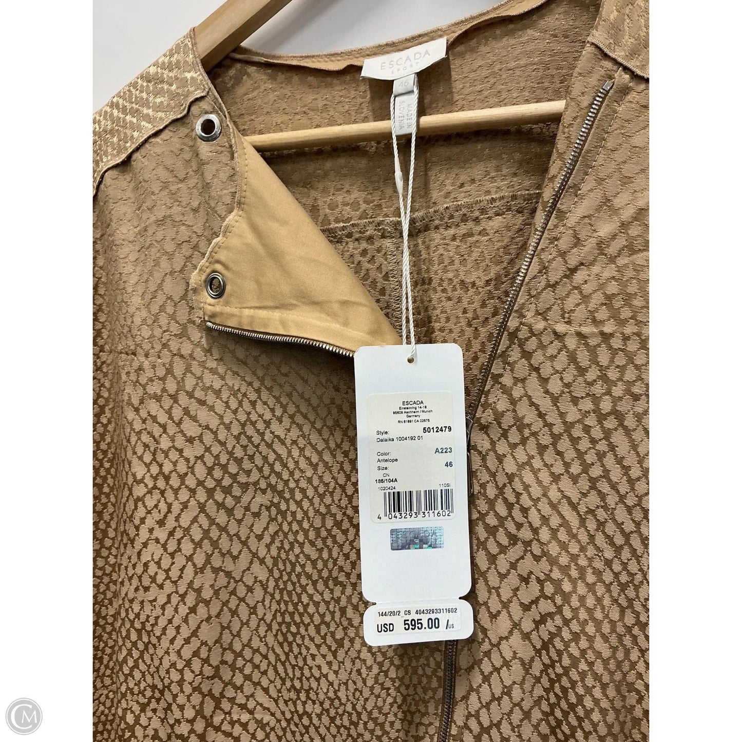 Dress Designer By Escada In Tan, Size: L