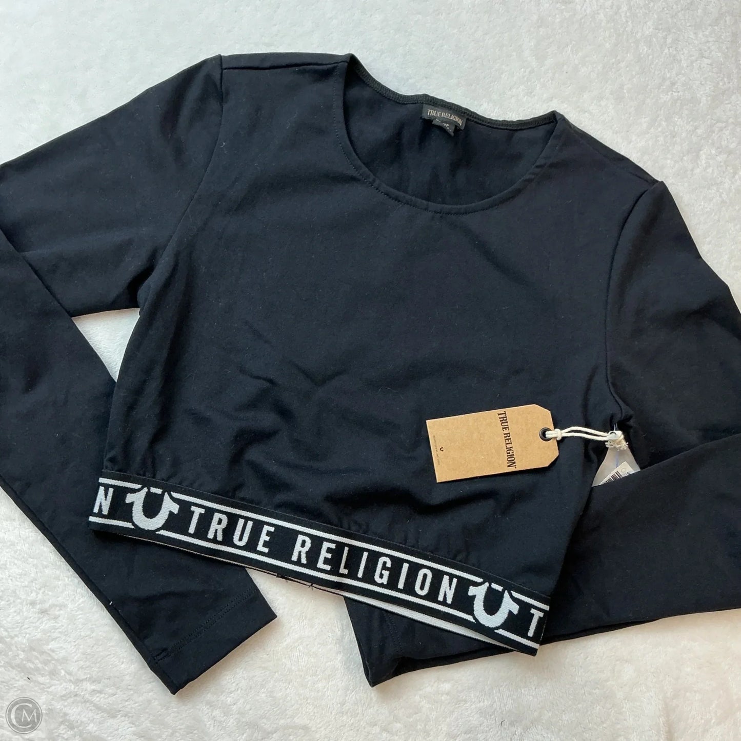 Athletic Top Long Sleeve Crewneck By True Religion In Black, Size: Xs