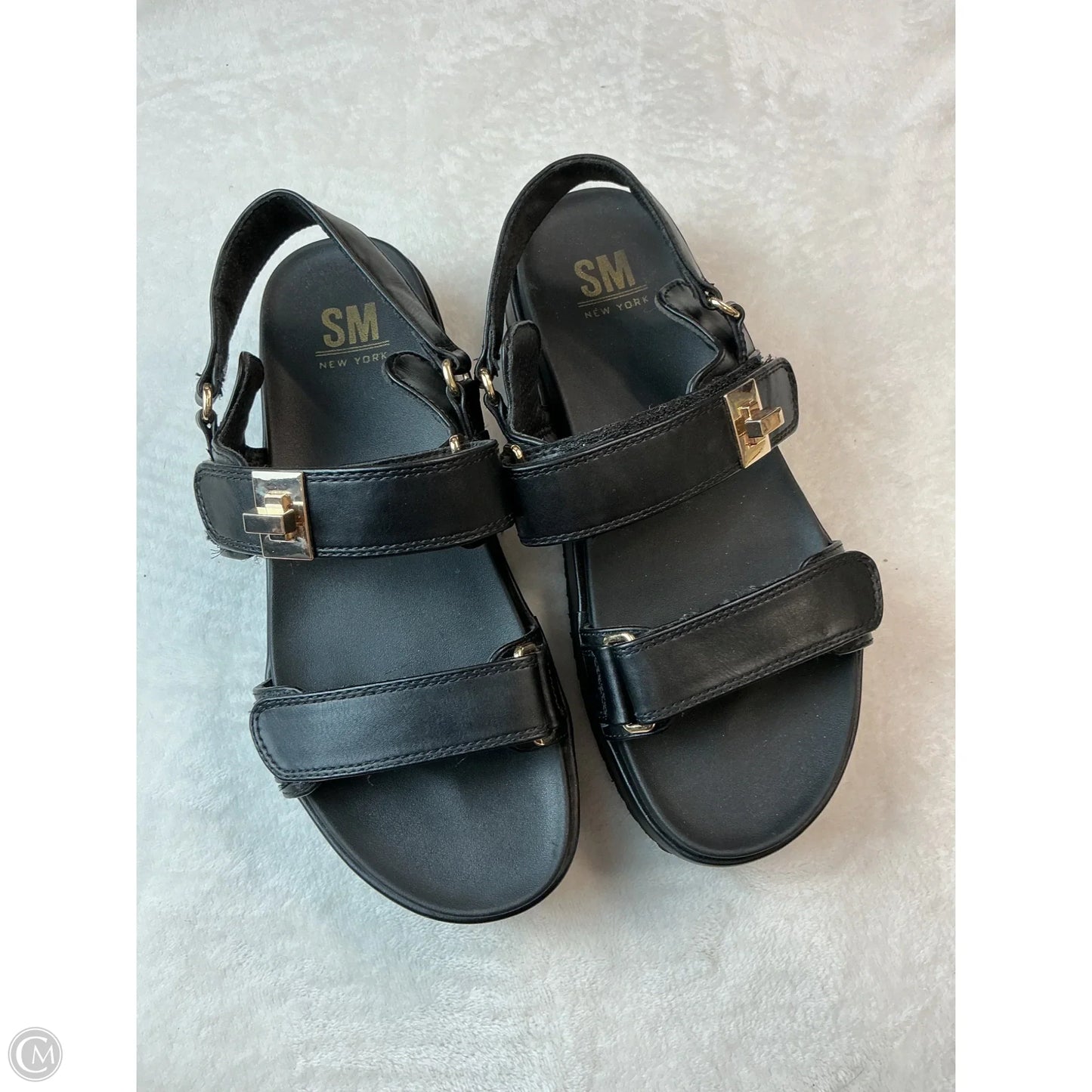Sandals Heels Platform By Steve Madden In Black, Size: 8.5