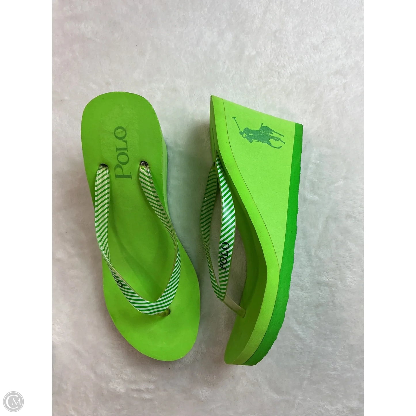 Sandals Heels Platform By Polo Ralph Lauren In Green, Size: 7