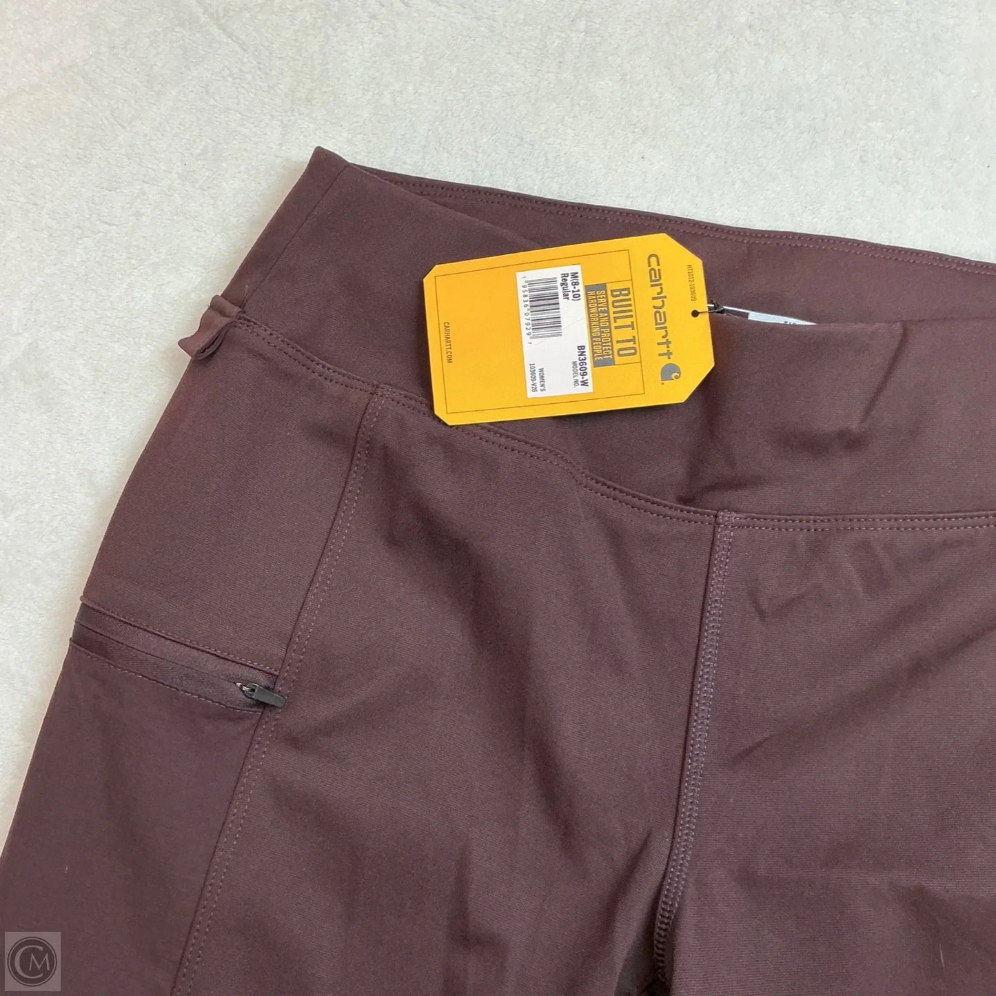 Athletic Leggings By Carhartt In Maroon, Size: M