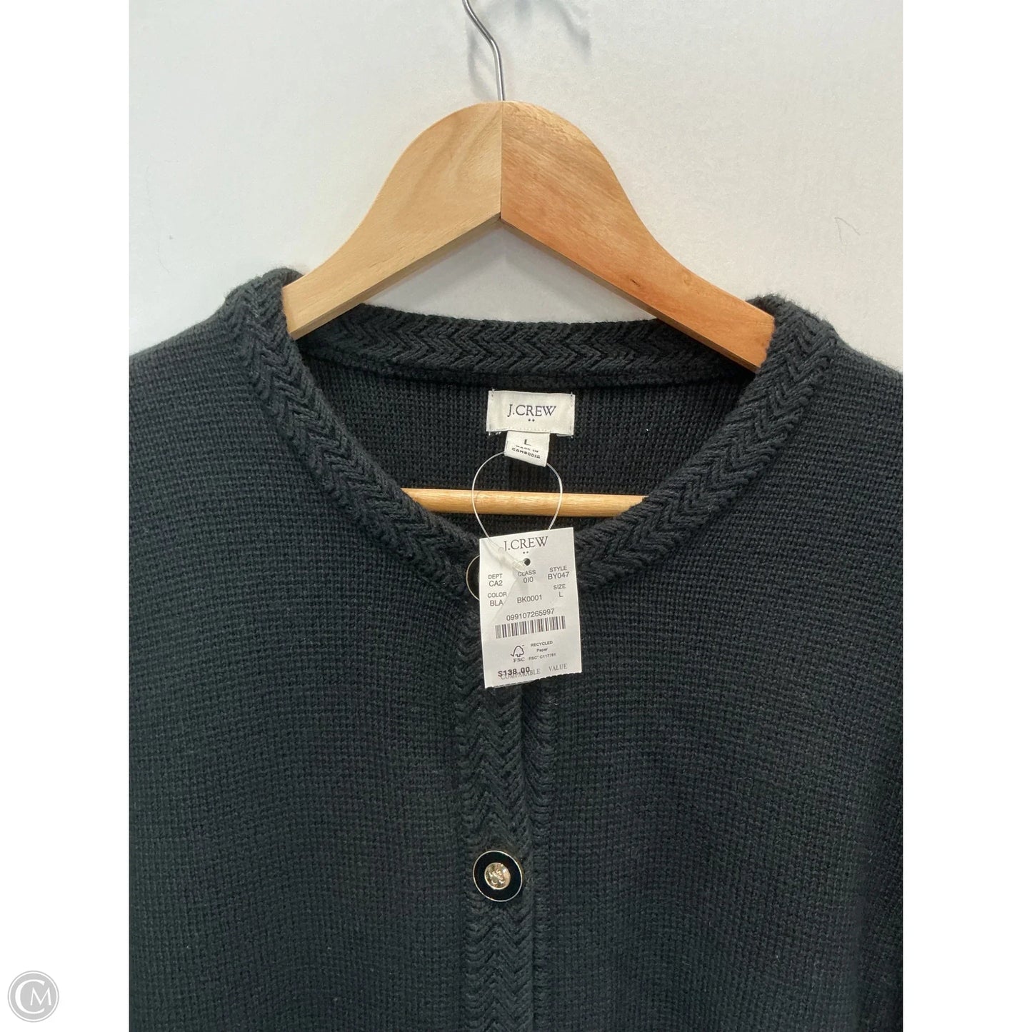 Sweater Cardigan By J. Crew In Black, Size: L