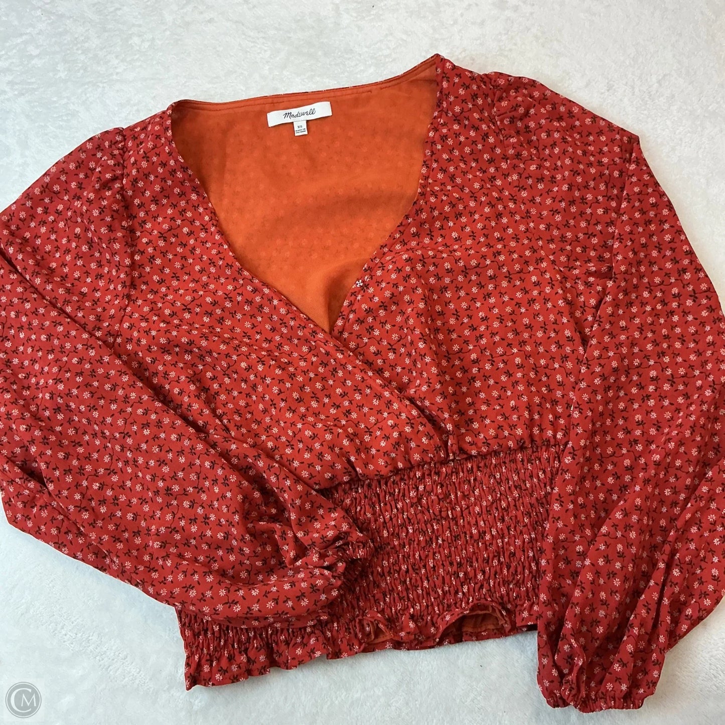 Top Long Sleeve By Madewell In Orange, Size: Xs