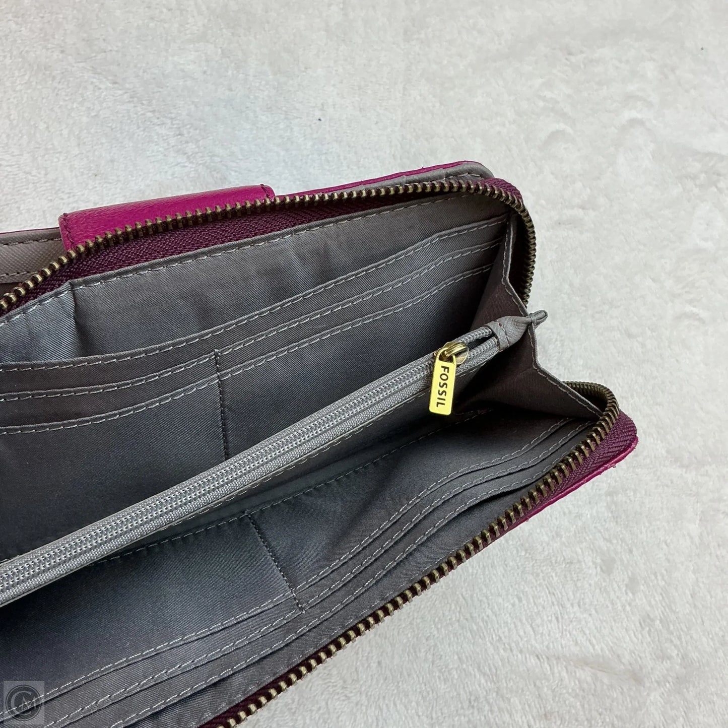 Wallet Leather By Fossil, Size: Medium