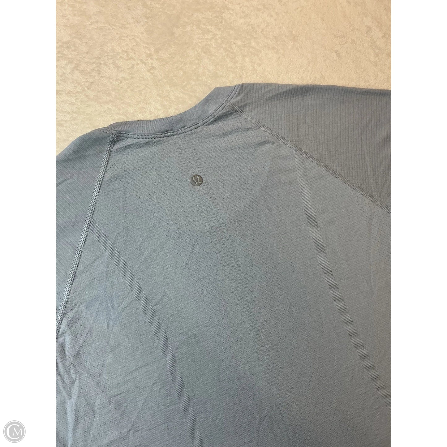 Athletic Top Short Sleeve By Lululemon In Blue, Size: 10