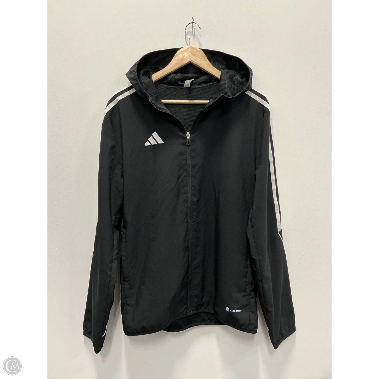 Athletic Jacket By Adidas In Black, Size: S
