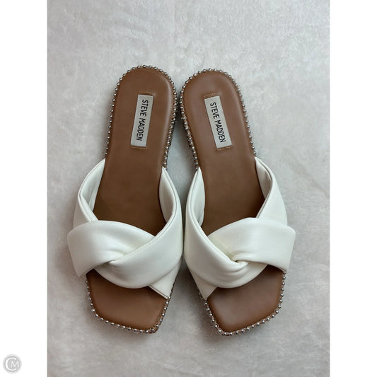 Sandals Flats By Steve Madden In White, Size: 8.5