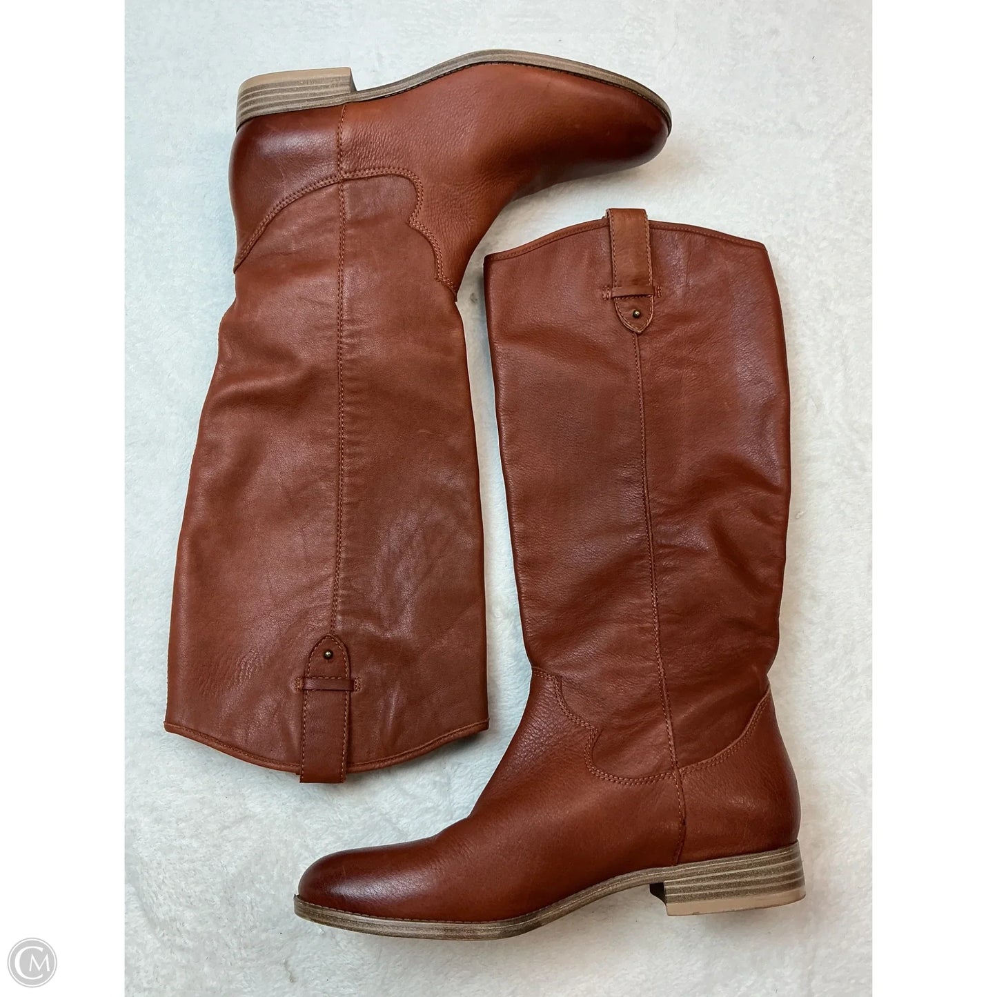 Boots Mid-calf Flats By Frye And Co In Tan, Size: 9