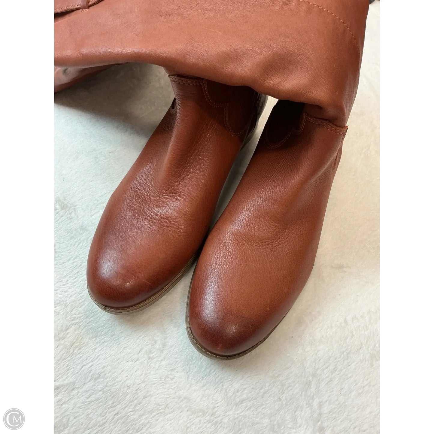 Boots Mid-calf Flats By Frye And Co In Tan, Size: 9