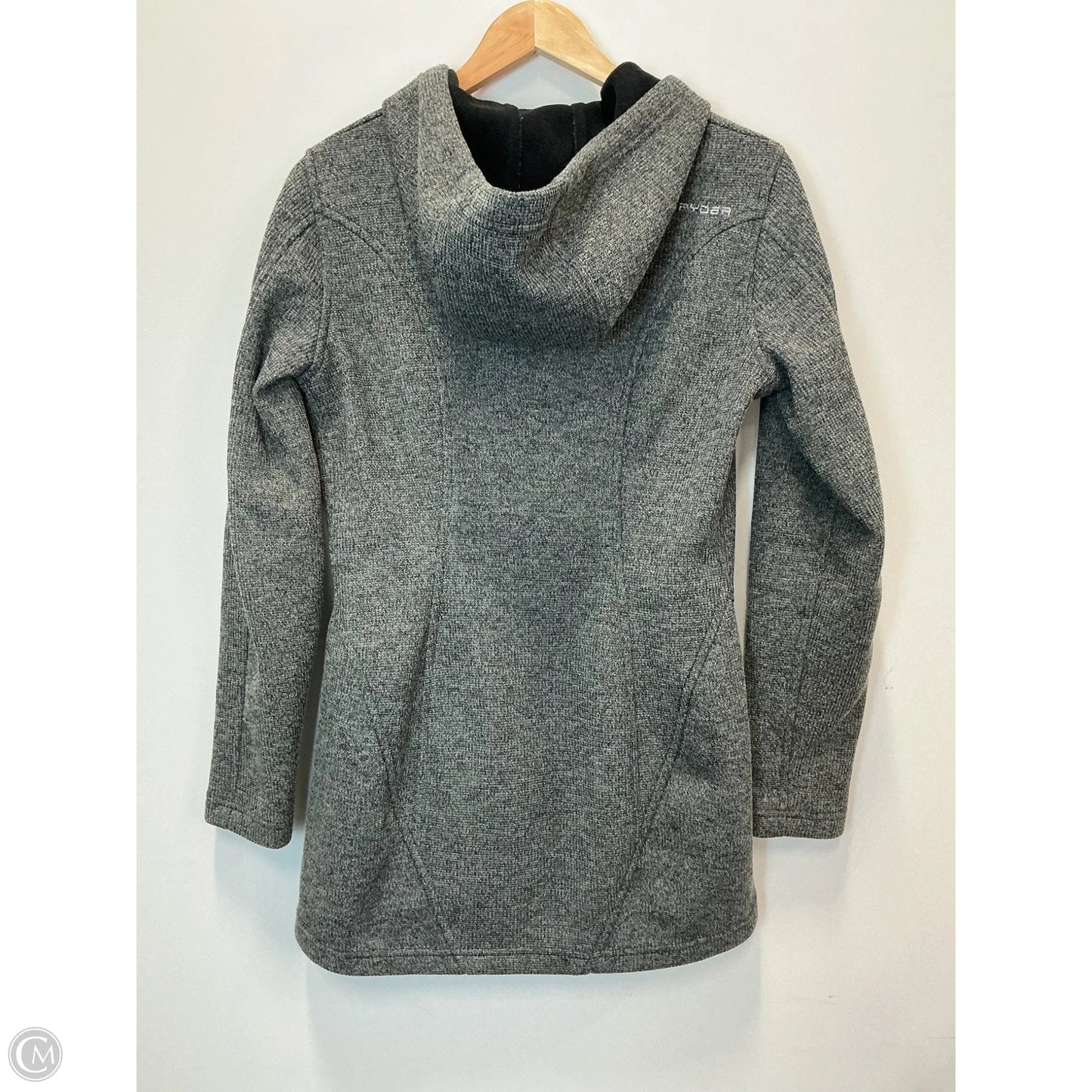 Athletic Sweatshirt Hoodie By Spyder In Grey, Size: M