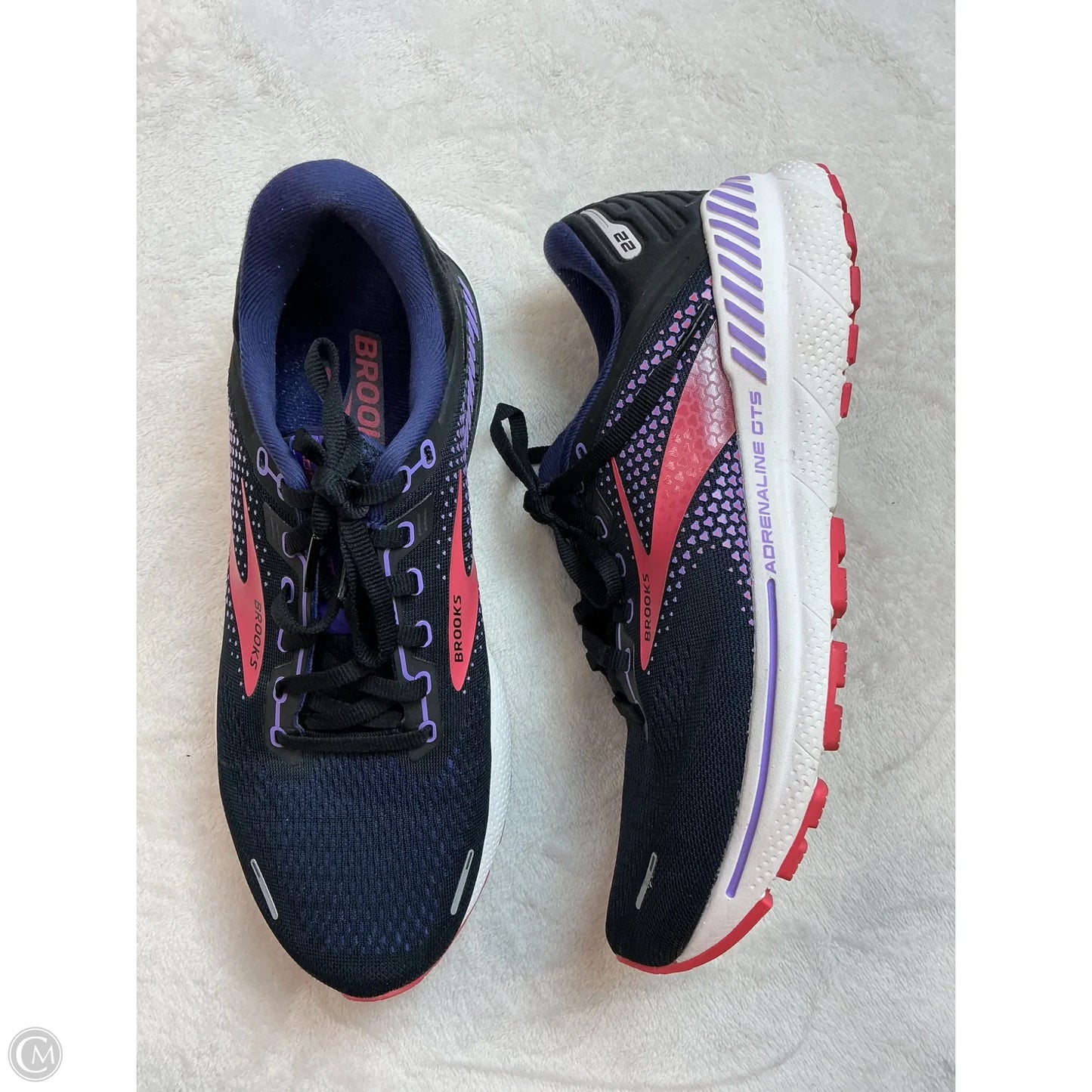 Shoes Athletic By Brooks In Black & Purple, Size: 9.5