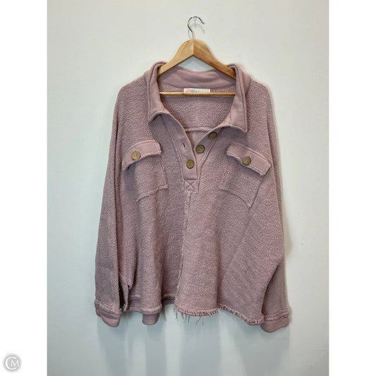 Sweatshirt Collar By Free People In Purple, Size: S