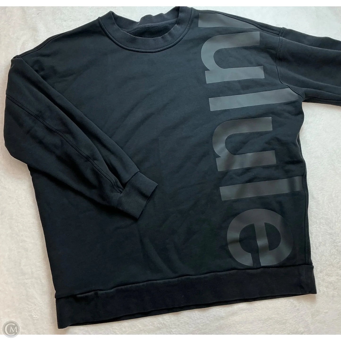 Athletic Sweatshirt Crewneck By Lululemon In Black, Size: L