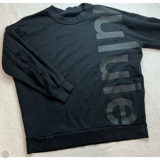 Athletic Sweatshirt Crewneck By Lululemon In Black, Size: L