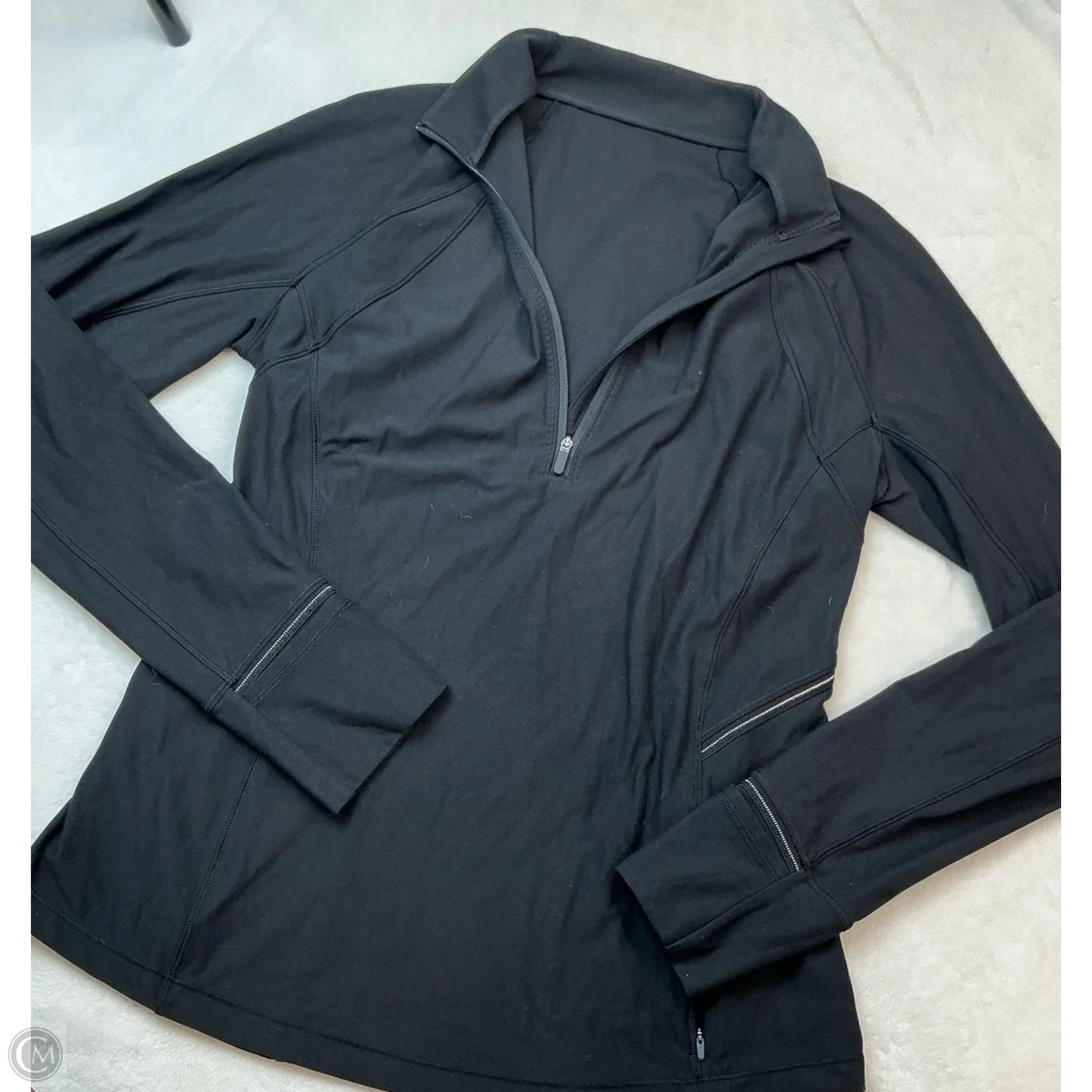 Athletic Jacket By Lululemon In Black, Size: 10