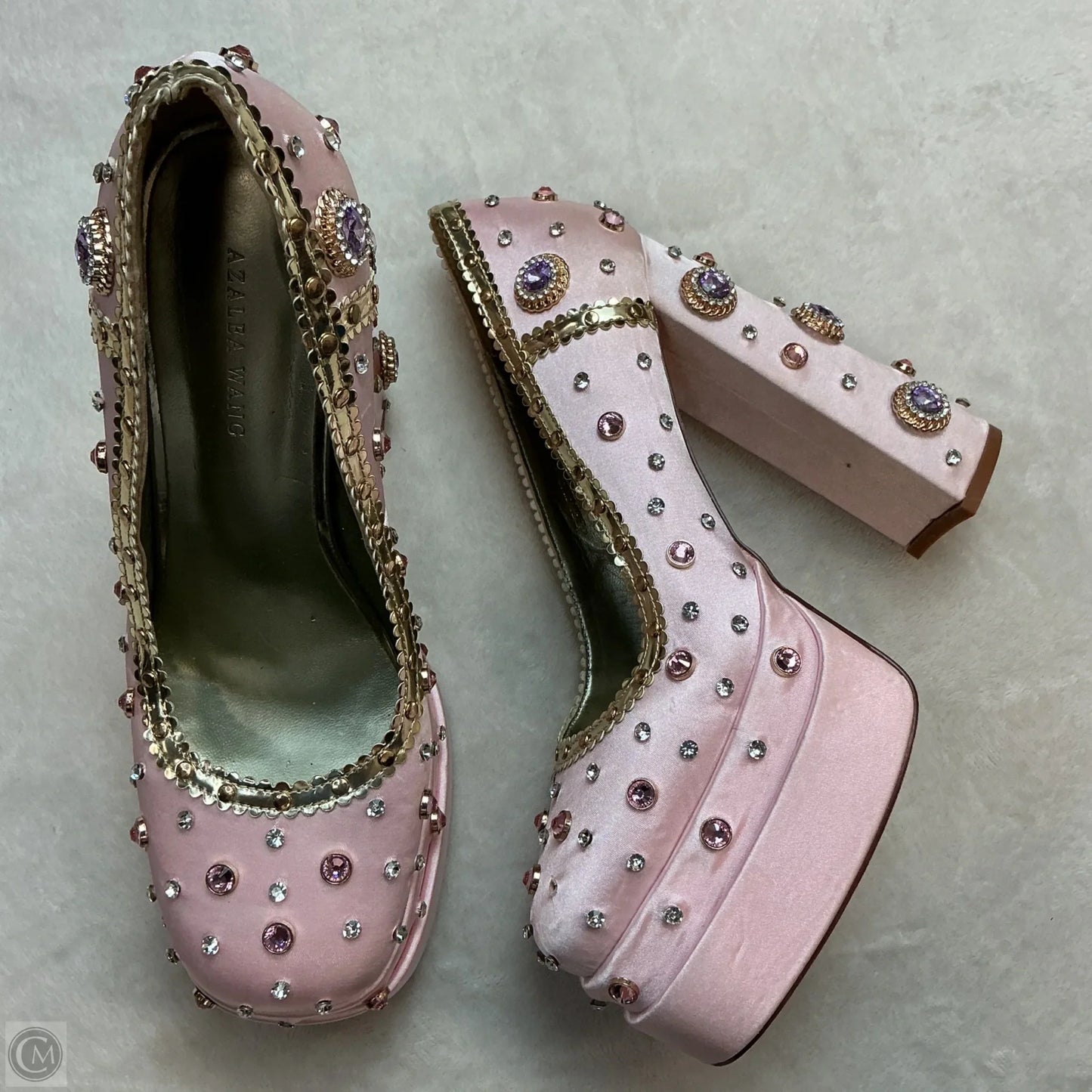 Shoes Heels Block By Azalea Wang In Pink, Size: 10