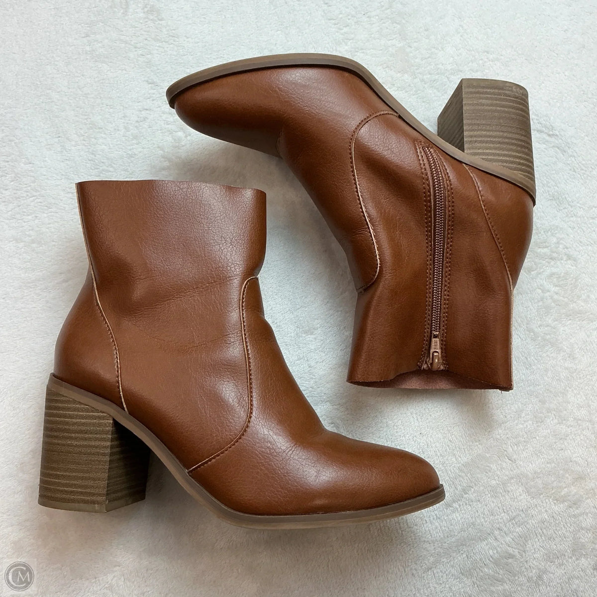 Boots Ankle Heels By Universal Thread In Tan, Size: 9
