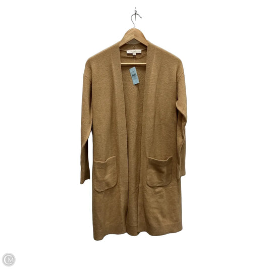 Sweater Cardigan By Loft In Tan, Size: Xsp