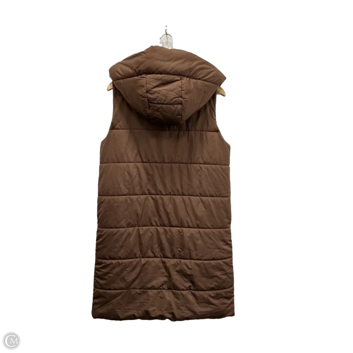 Vest Puffer & Quilted By Clothes Mentor In Brown, Size: M