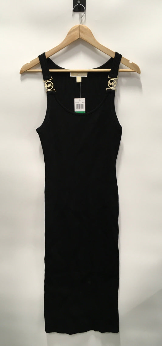 Black Dress Casual Midi Michael By Michael Kors, Size L