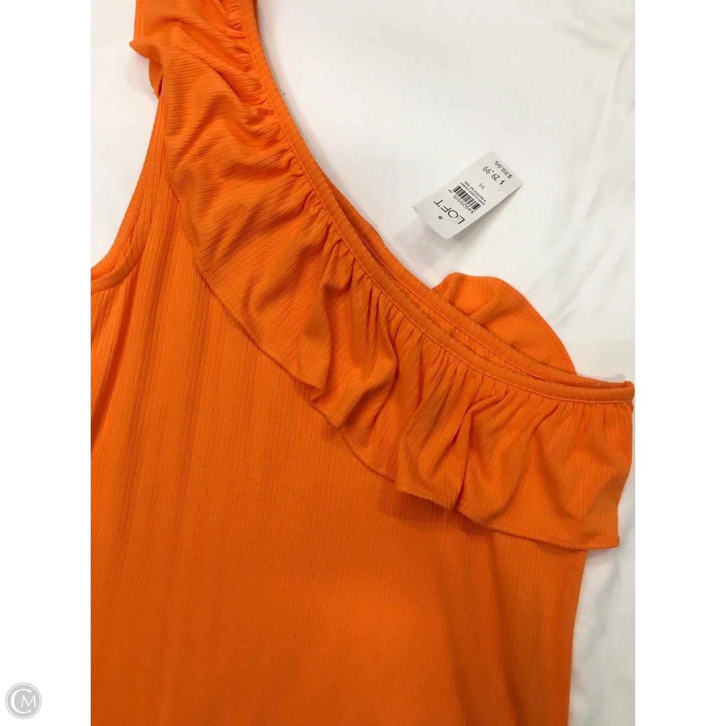 Top Sleeveless By Loft In Orange, Size: M