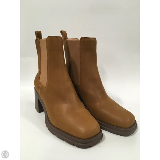 Boots Ankle Heels By Crown Vintage In Brown, Size: 11