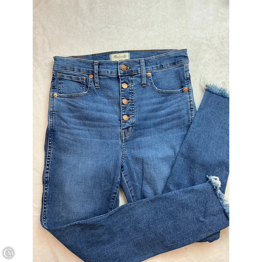 Jeans Straight By Madewell In Blue Denim, Size: 30