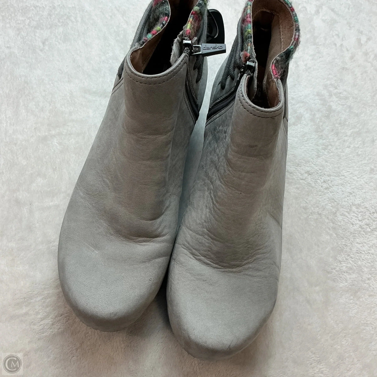 Boots Ankle Heels By Dansko In Grey, Size: 9