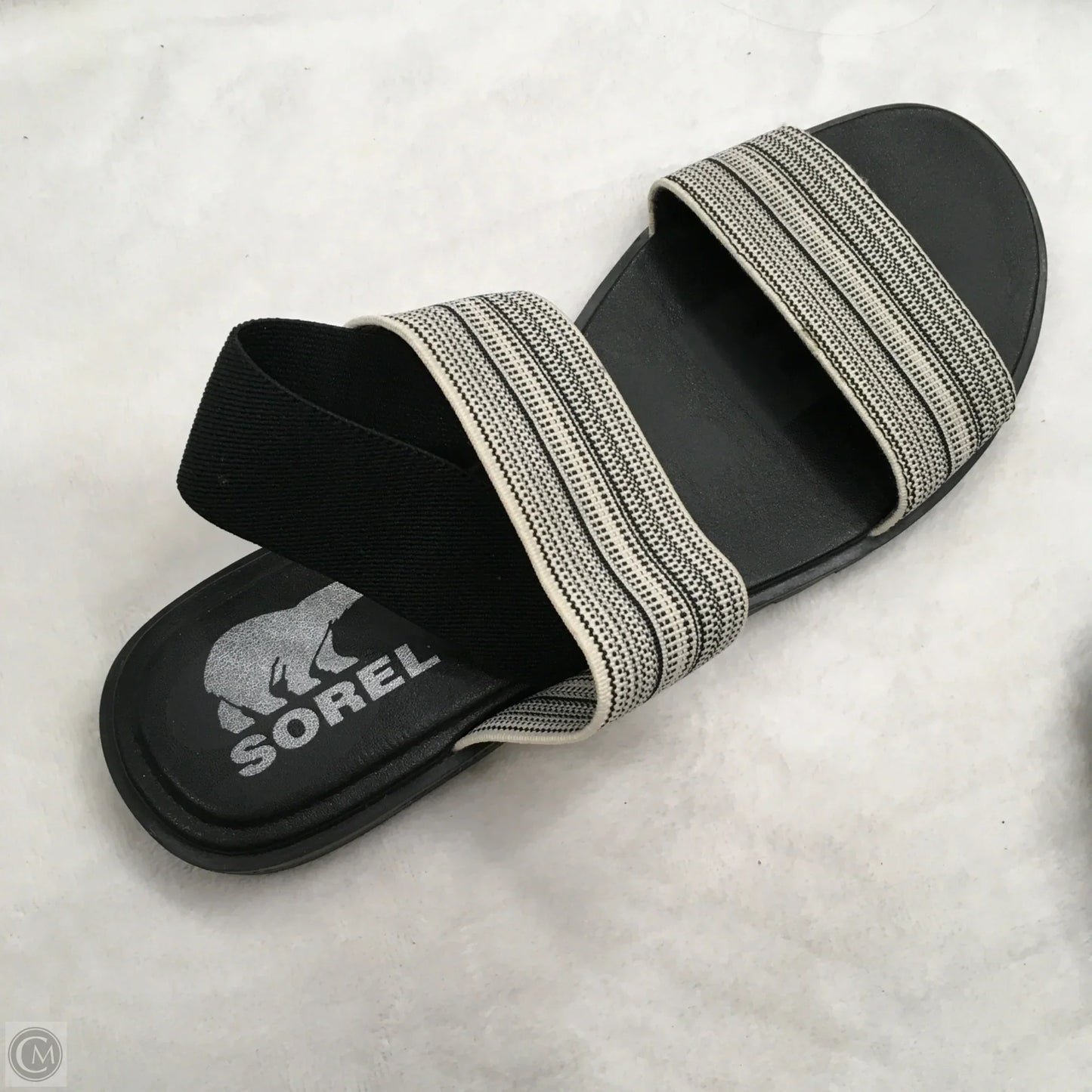 Sandals Flats By Sorel In Black & White, Size: 8