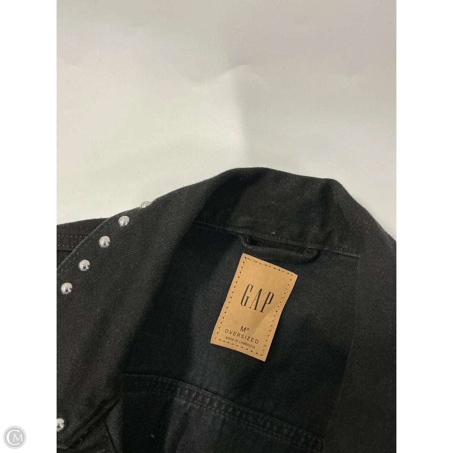 Jacket Denim By Gap In Black, Size: Mp