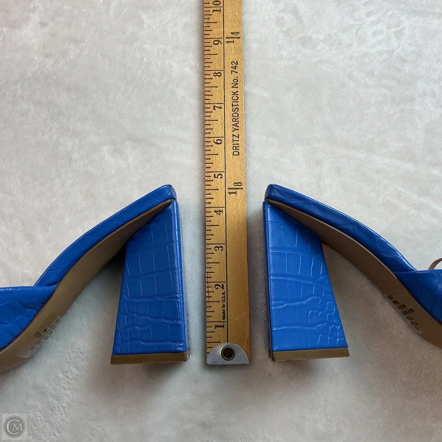Sandals Heels Block By Express In Blue, Size: 6