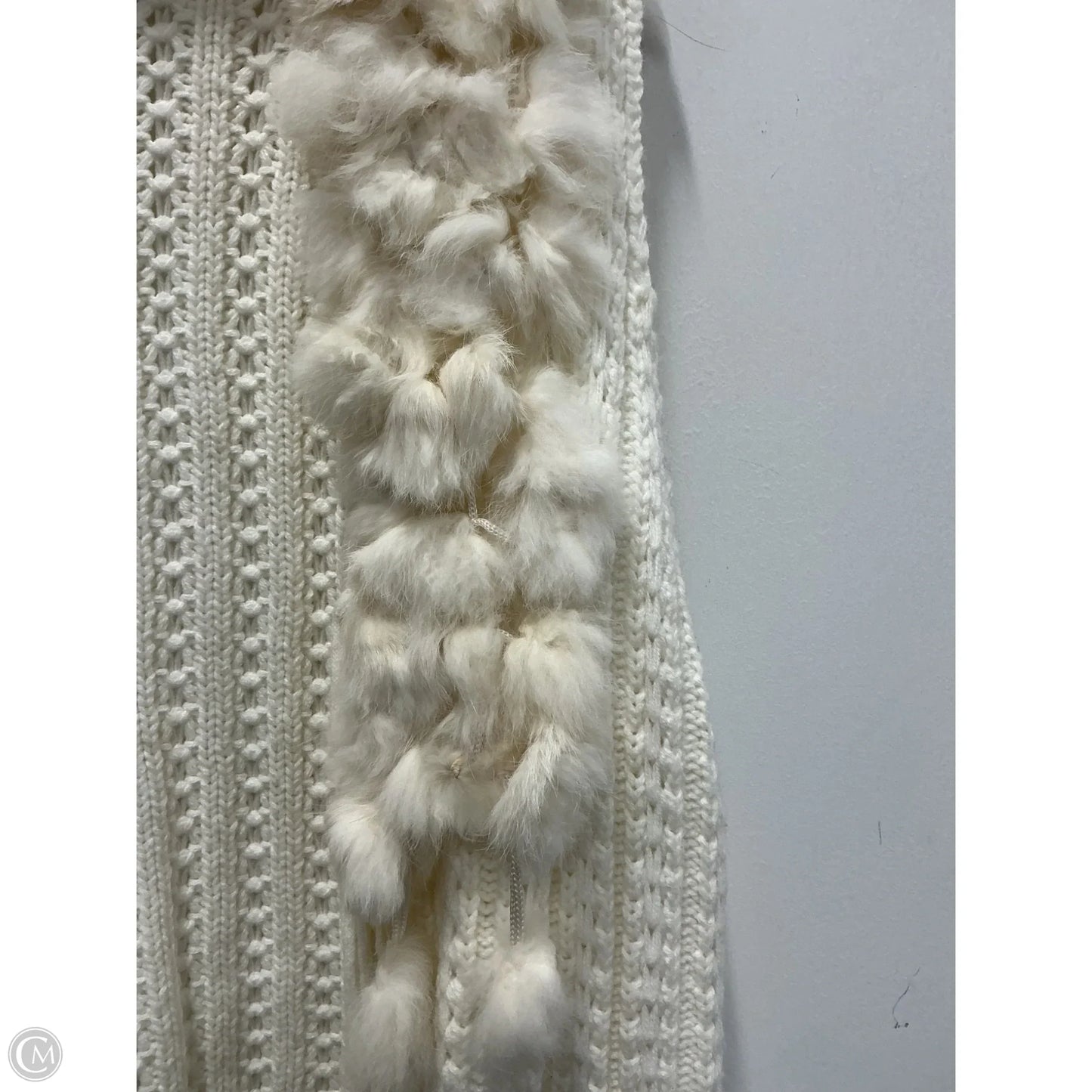 Vest Sweater By Clothes Mentor In Ivory, Size: L