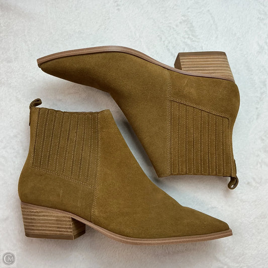 Boots Ankle Heels By Marc Fisher In Brown, Size: 8.5
