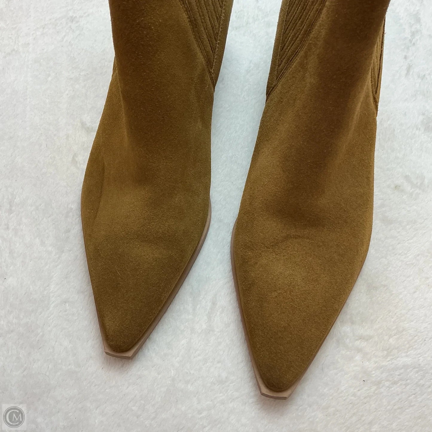 Boots Ankle Heels By Marc Fisher In Brown, Size: 8.5