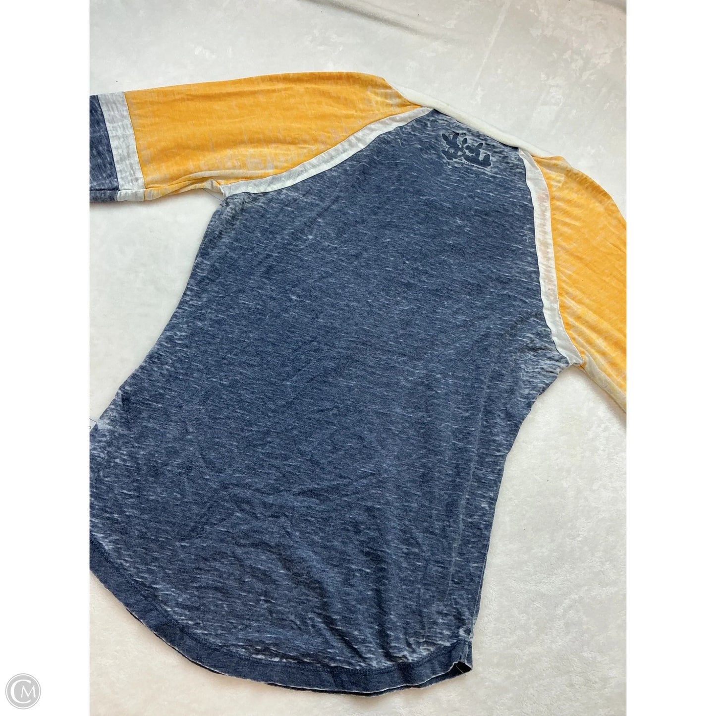 Athletic Top Long Sleeve Crewneck By Clothes Mentor In Blue & Yellow, Size: S