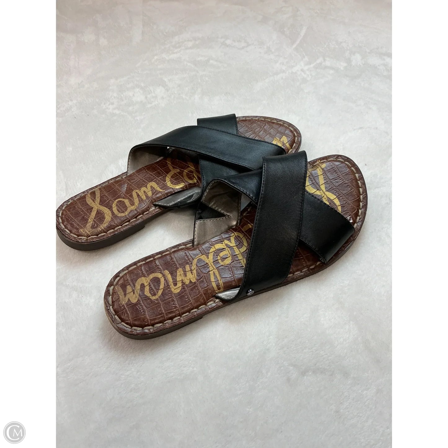 Sandals Flats By Sam Edelman In Black & Brown, Size: 7.5