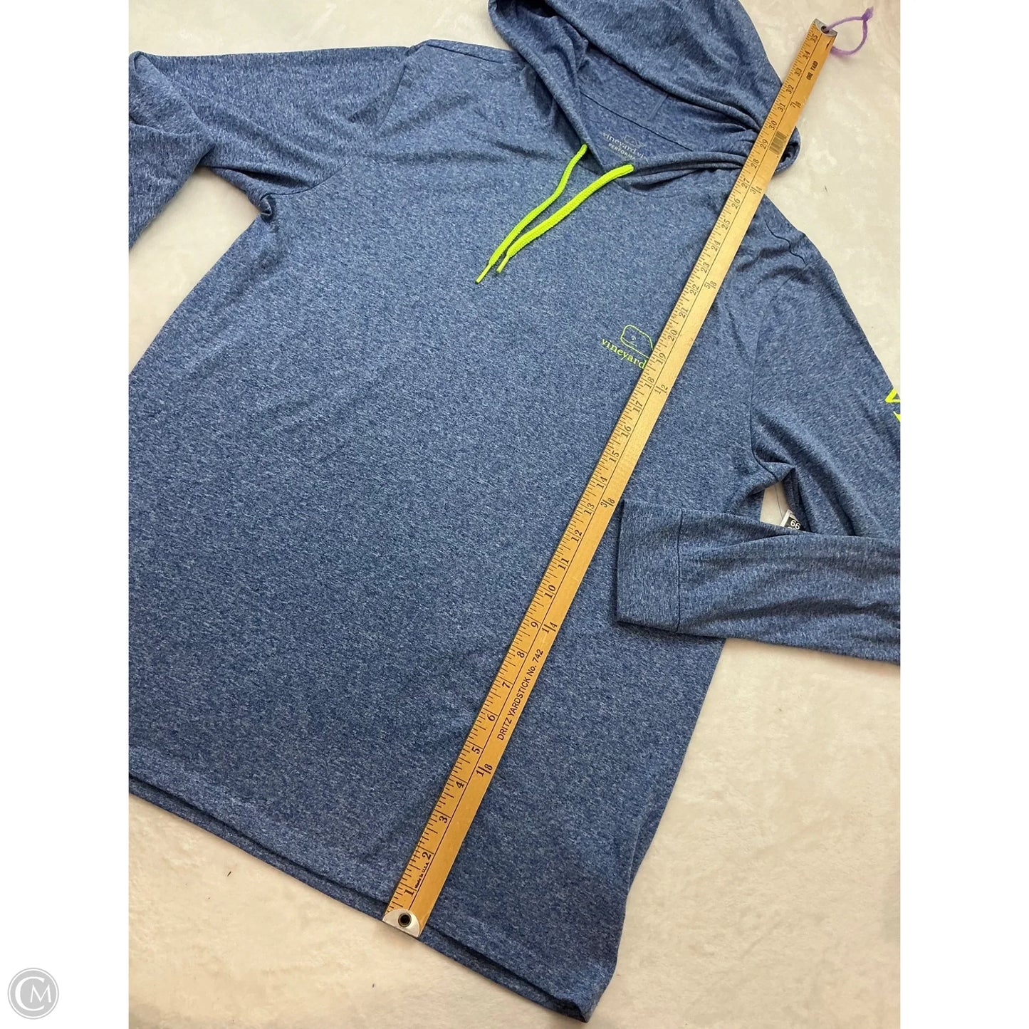 Athletic Top Long Sleeve Hoodie By Vineyard Vines In Blue, Size: S