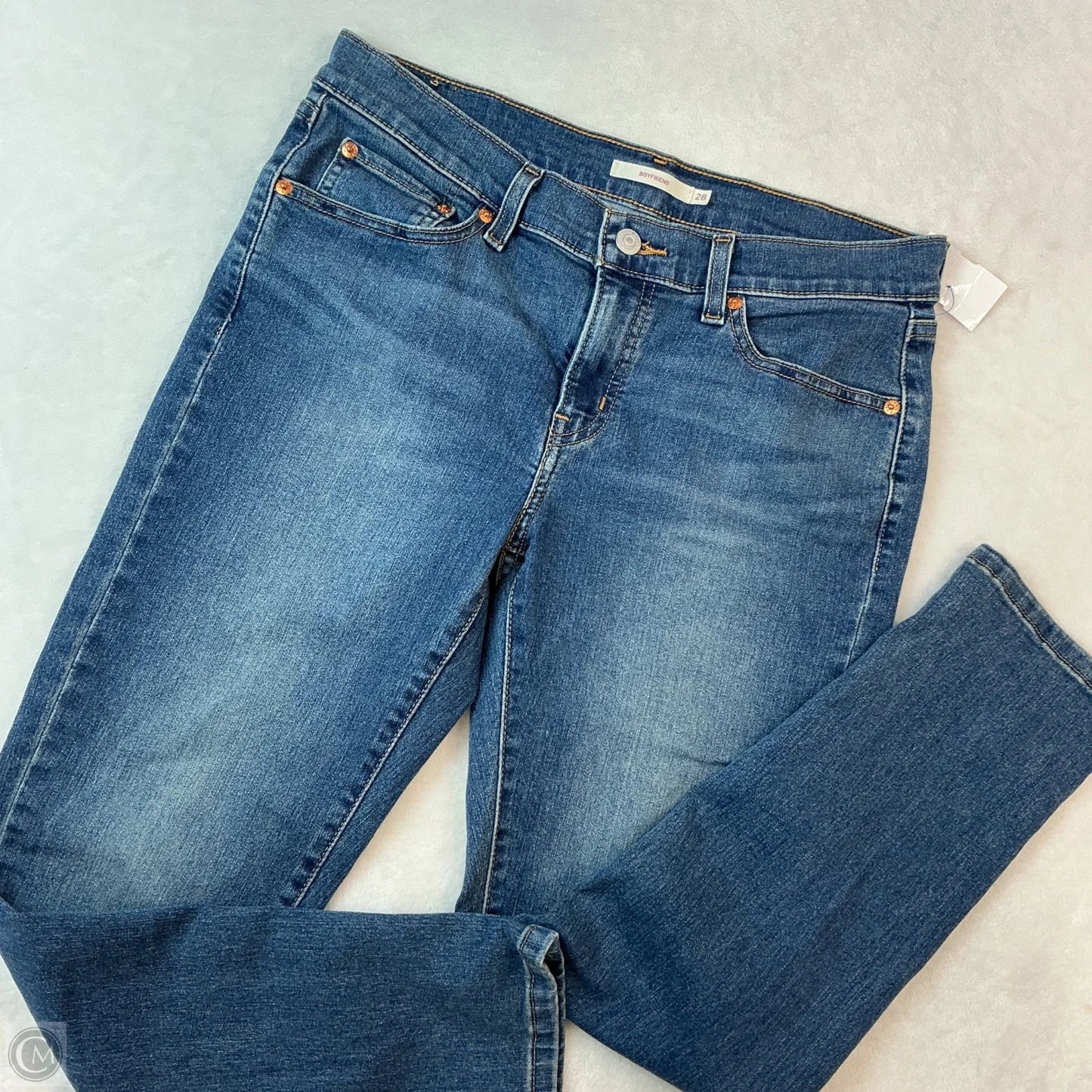 Jeans Boyfriend By Levis In Blue Denim, Size: 6