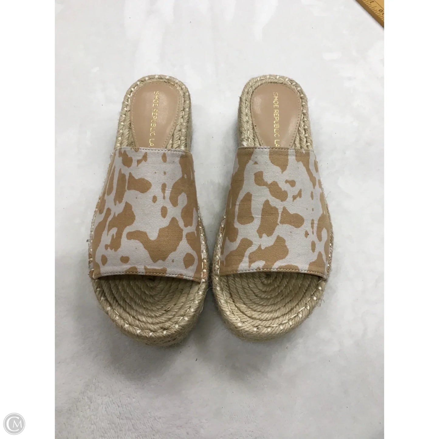 Sandals Heels Platform By Clothes Mentor In Cream, Size: 6