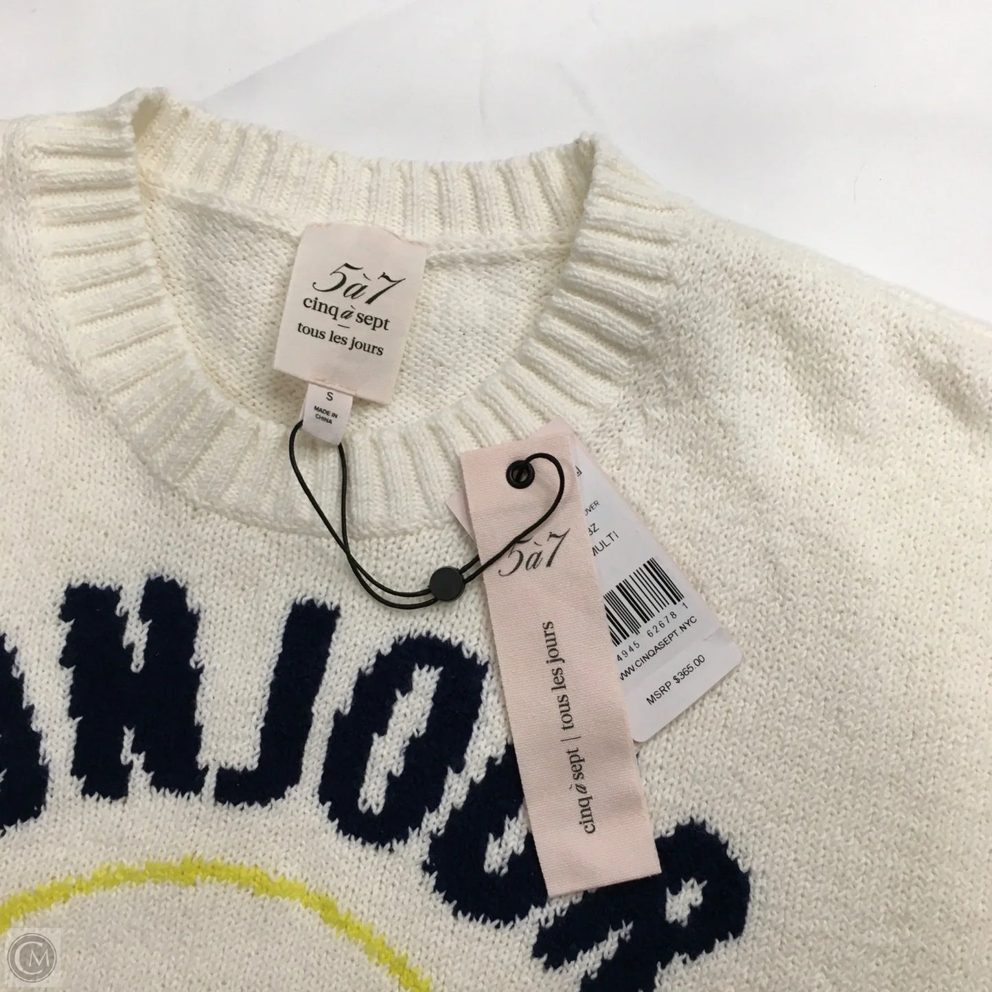 Sweater By Cinq A Sept In White, Size: S