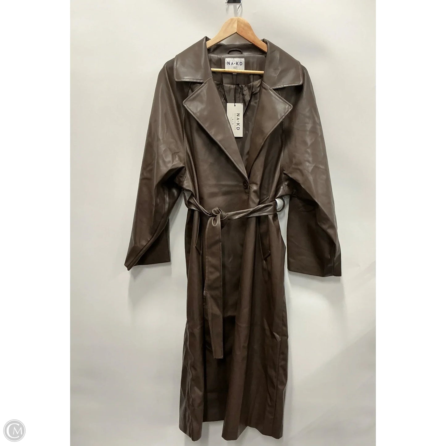 Coat Trench Coat By Clothes Mentor In Brown, Size: S