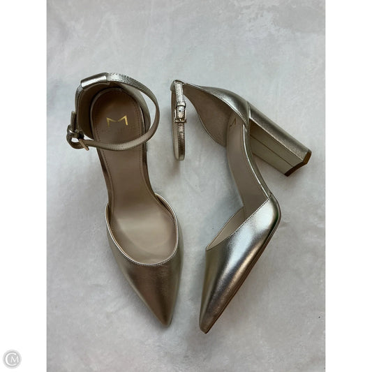 Shoes Heels Block By Marc Fisher In Gold, Size: 9.5