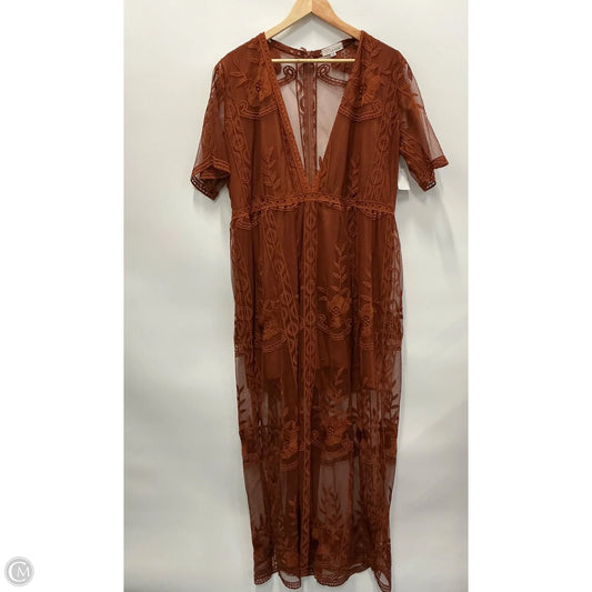 Dress Casual Maxi By Clothes Mentor In Orange, Size: 2x